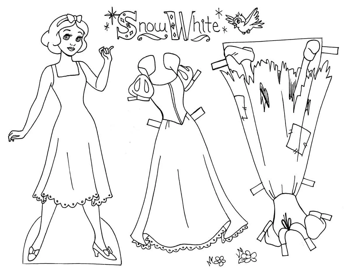 Desenhos de Paper Doll Para Colorir 47