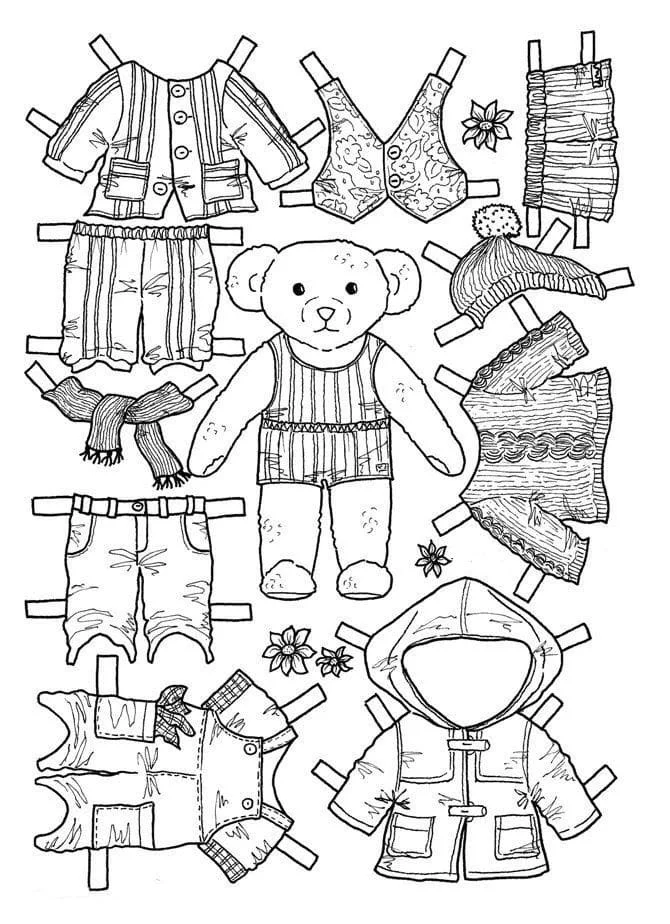 Paper Doll Coloring Pages 51