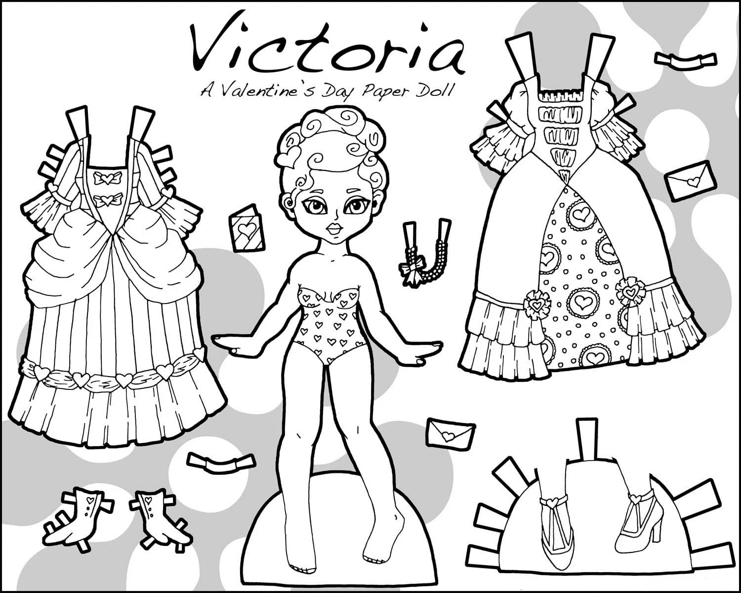 Desenhos de Paper Doll Para Colorir 58