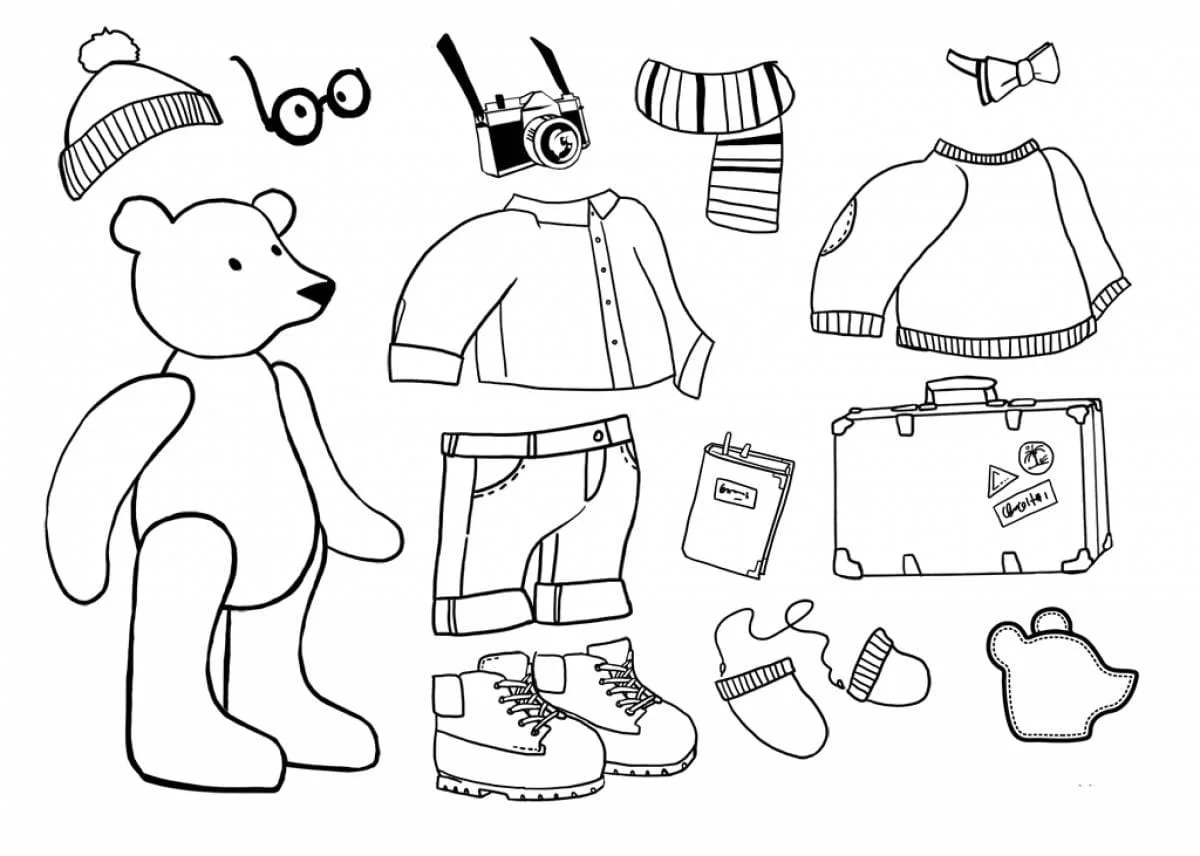 Paper Doll Coloring Pages 6