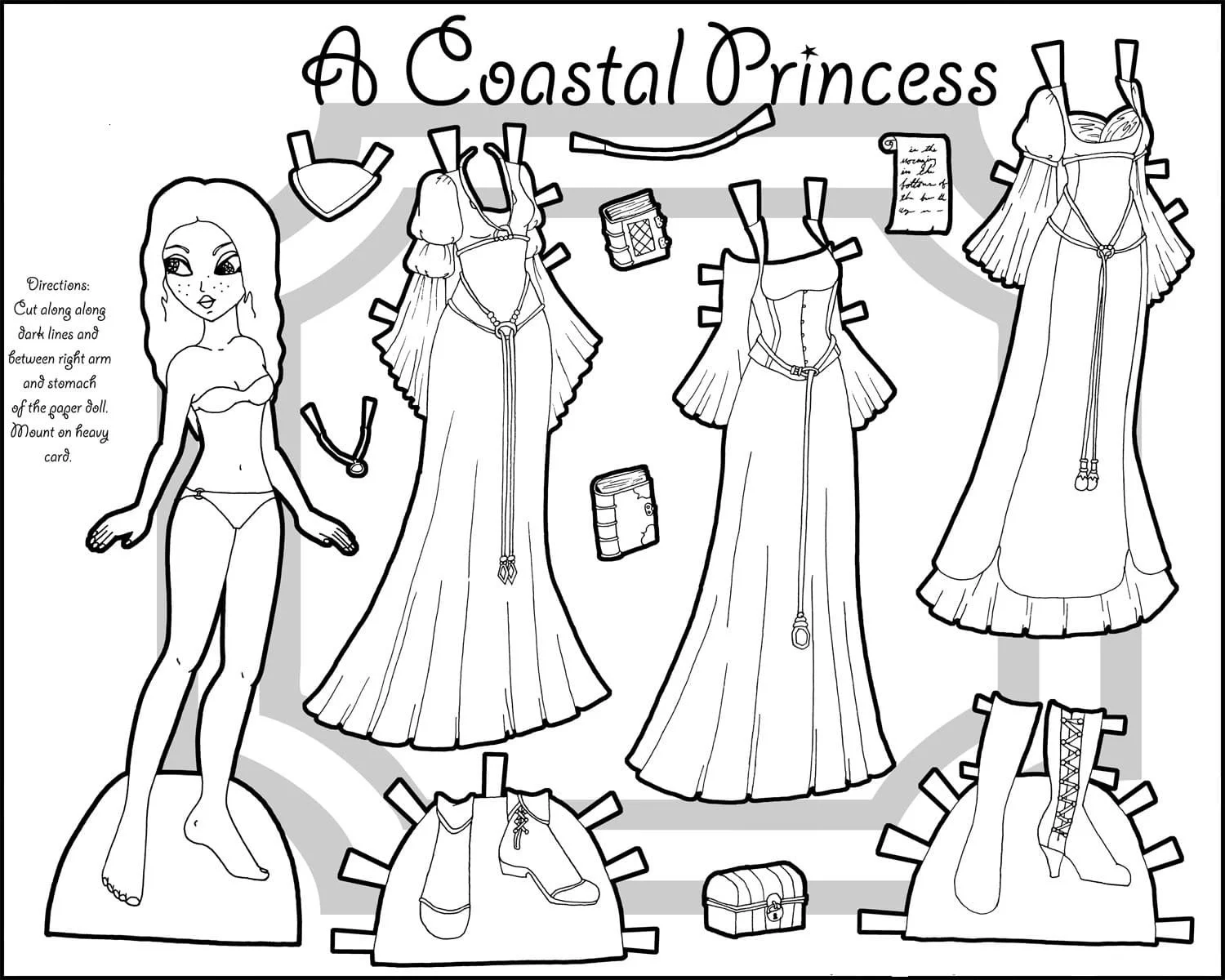 Paper Doll Coloring Pages 60