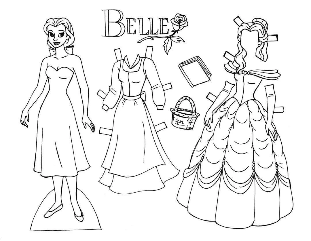 Paper Doll Coloring Pages 64