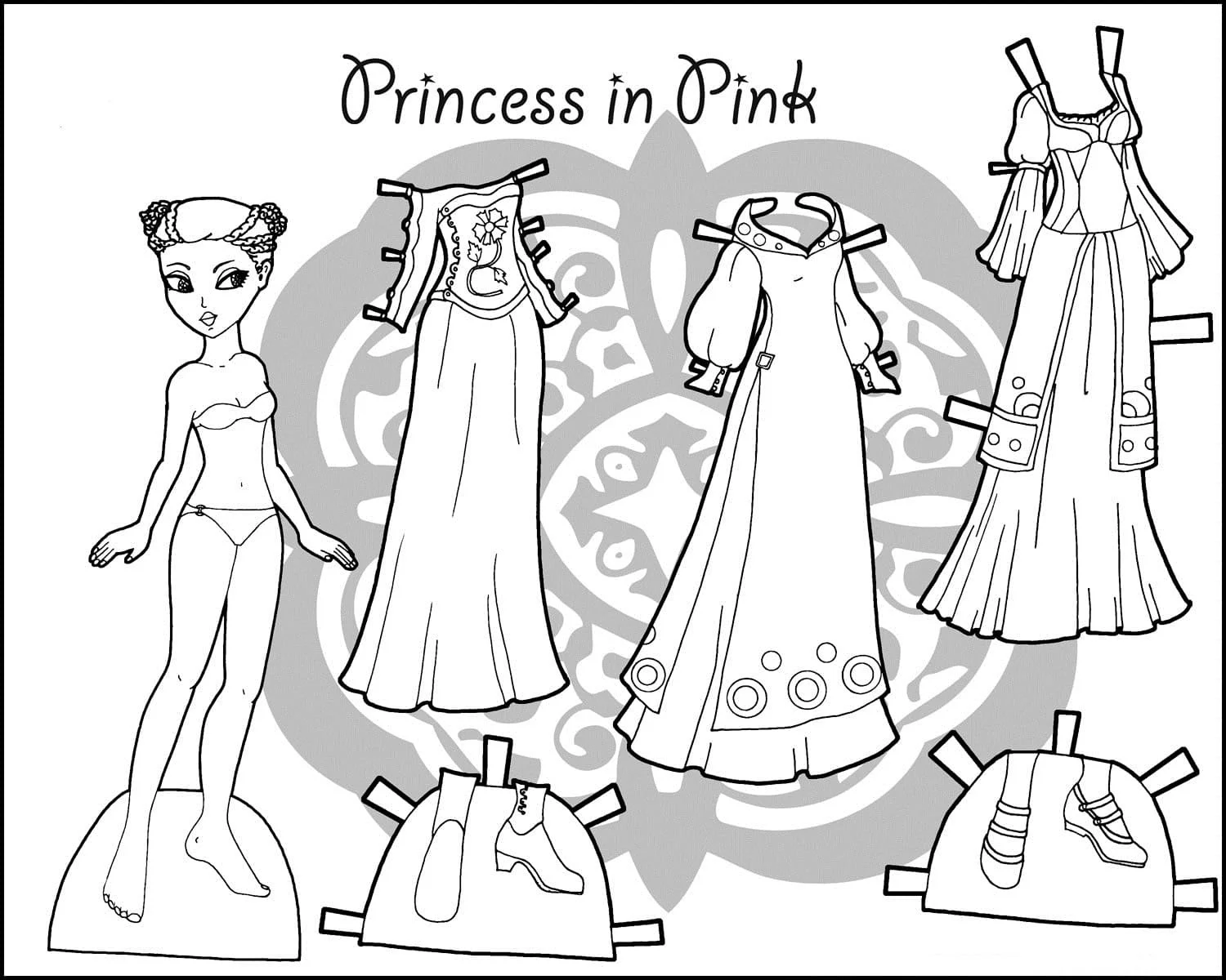 Desenhos de Paper Doll Para Colorir 66