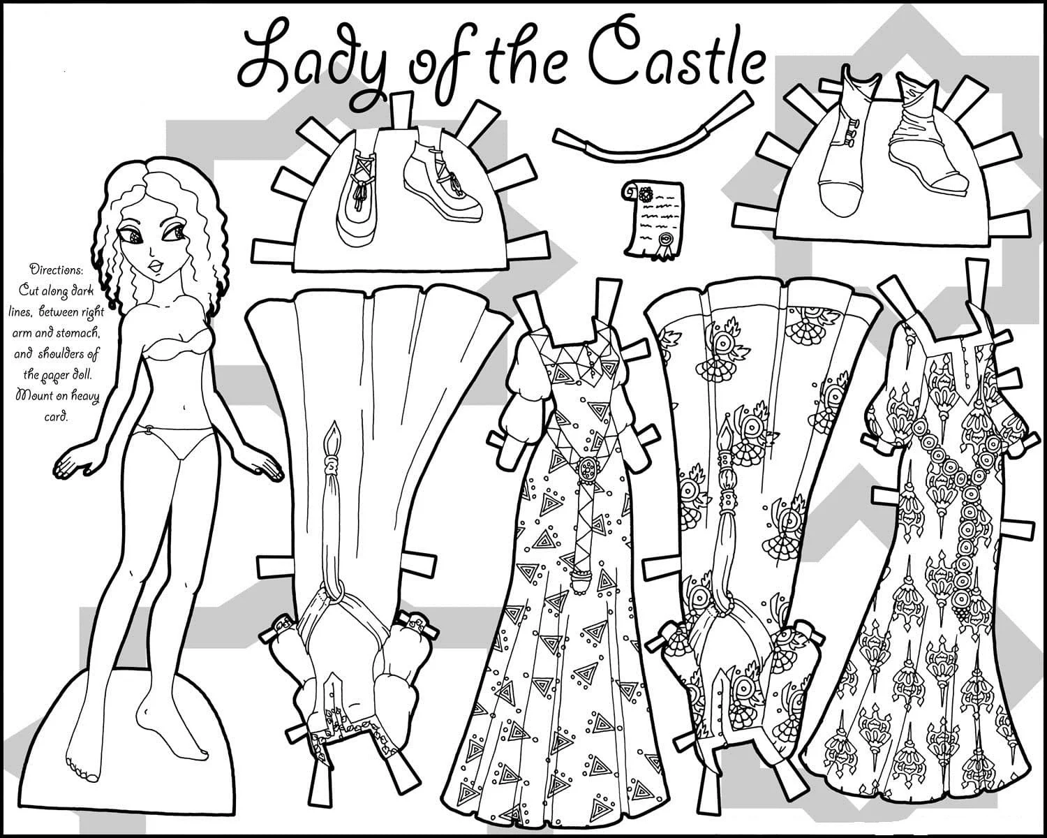 Paper Doll Coloring Pages 68