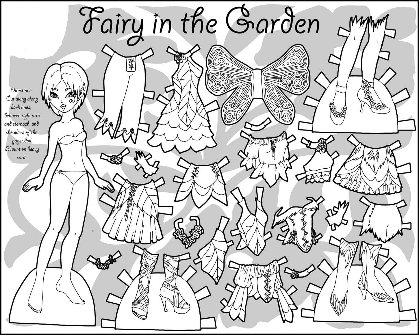 Paper Doll Coloring Pages 71