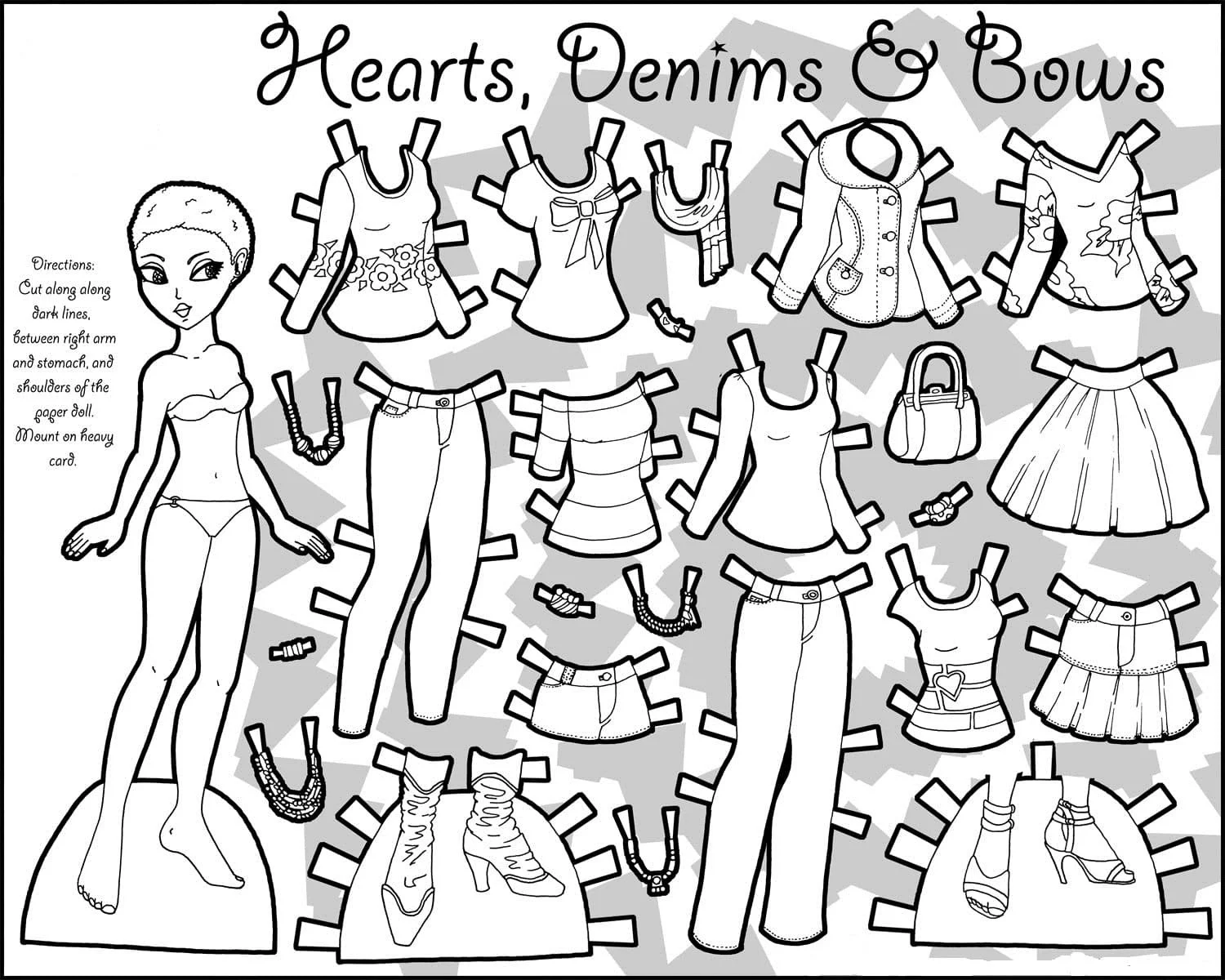 Paper Doll Coloring Pages 72