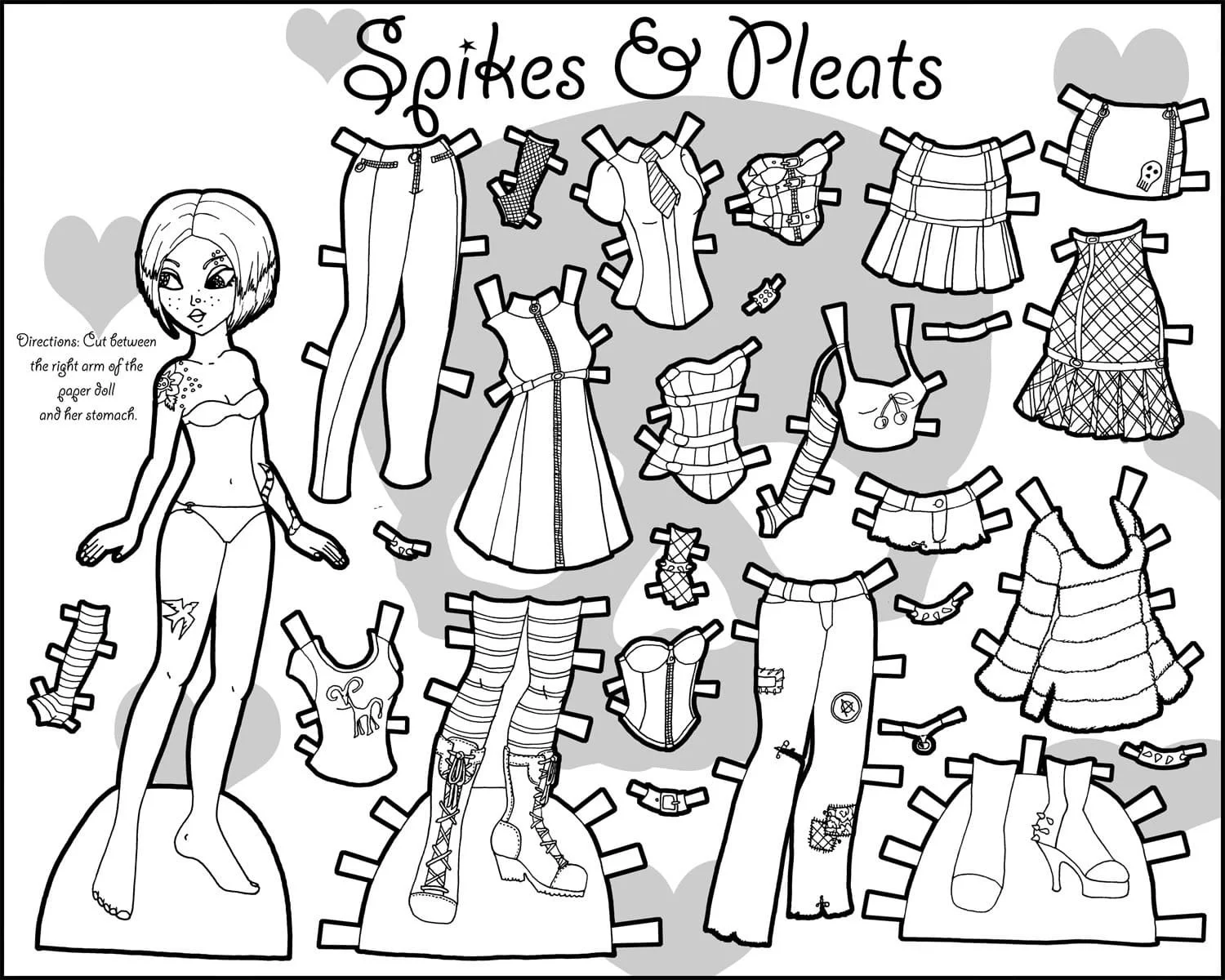 Paper Doll Coloring Pages 74