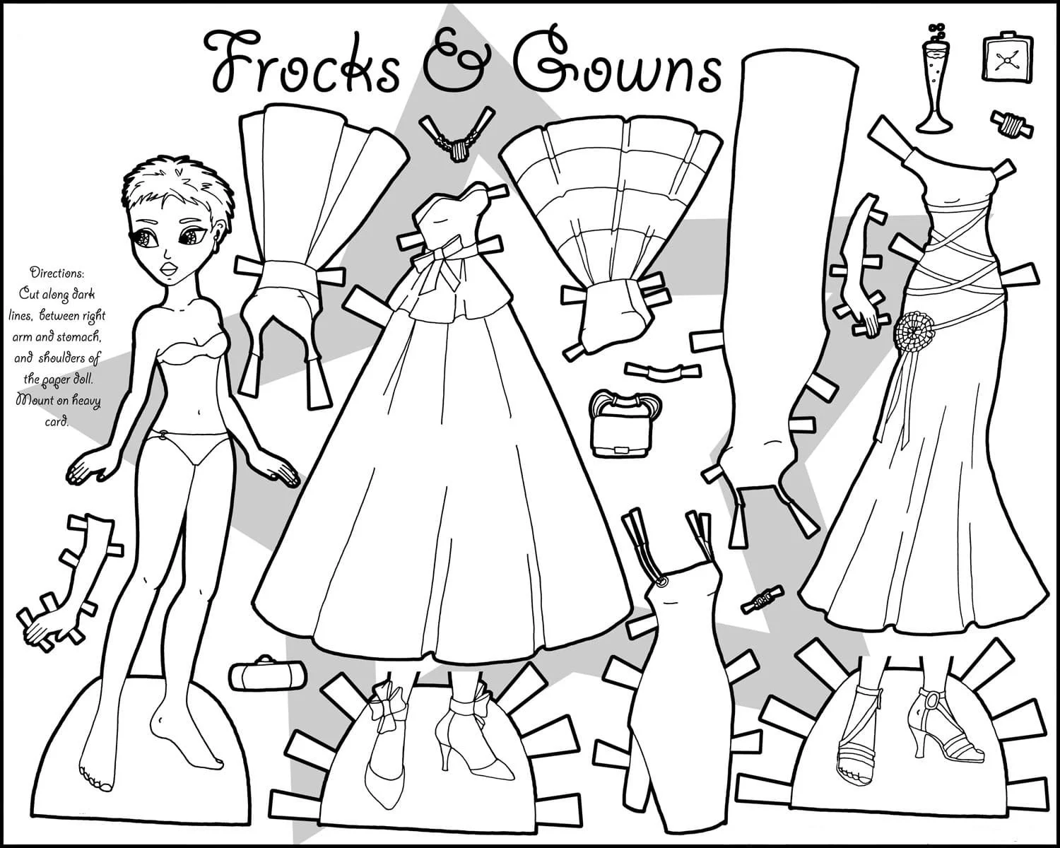 Paper Doll Coloring Pages 75