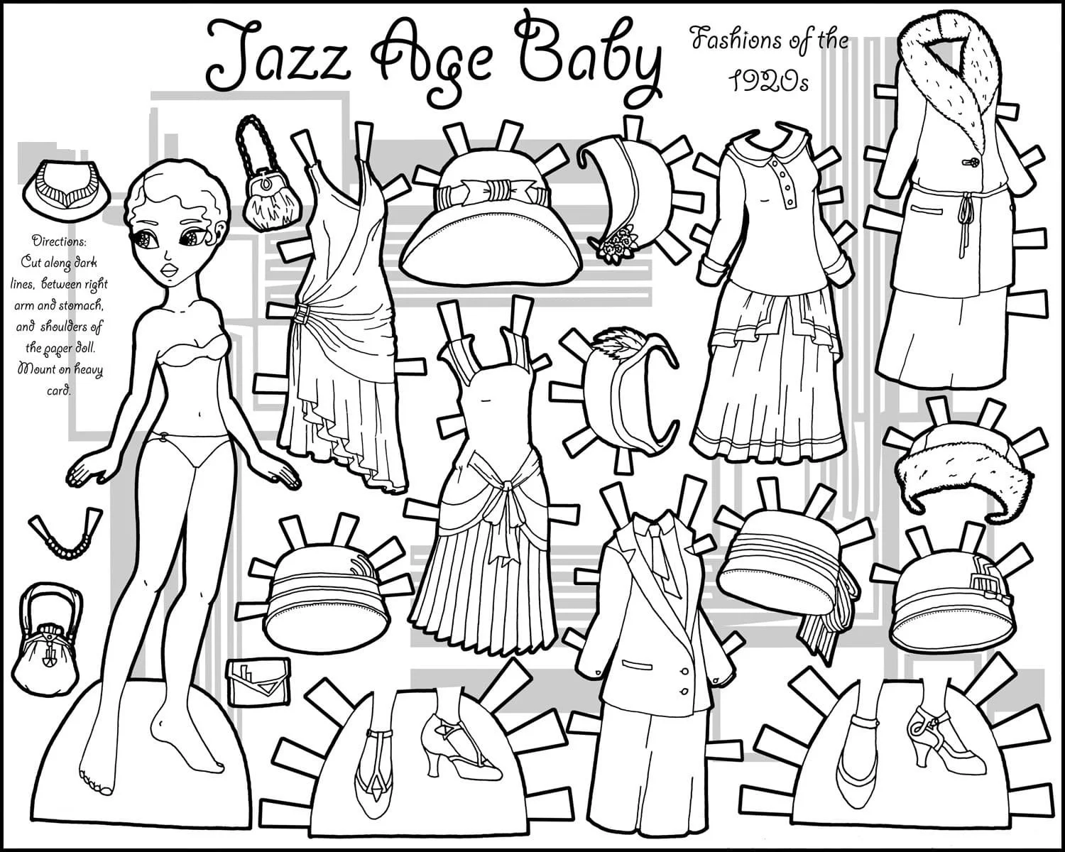 Paper Doll Coloring Pages 77