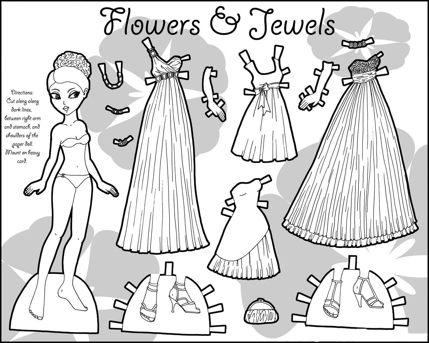 Paper Doll Coloring Pages 80