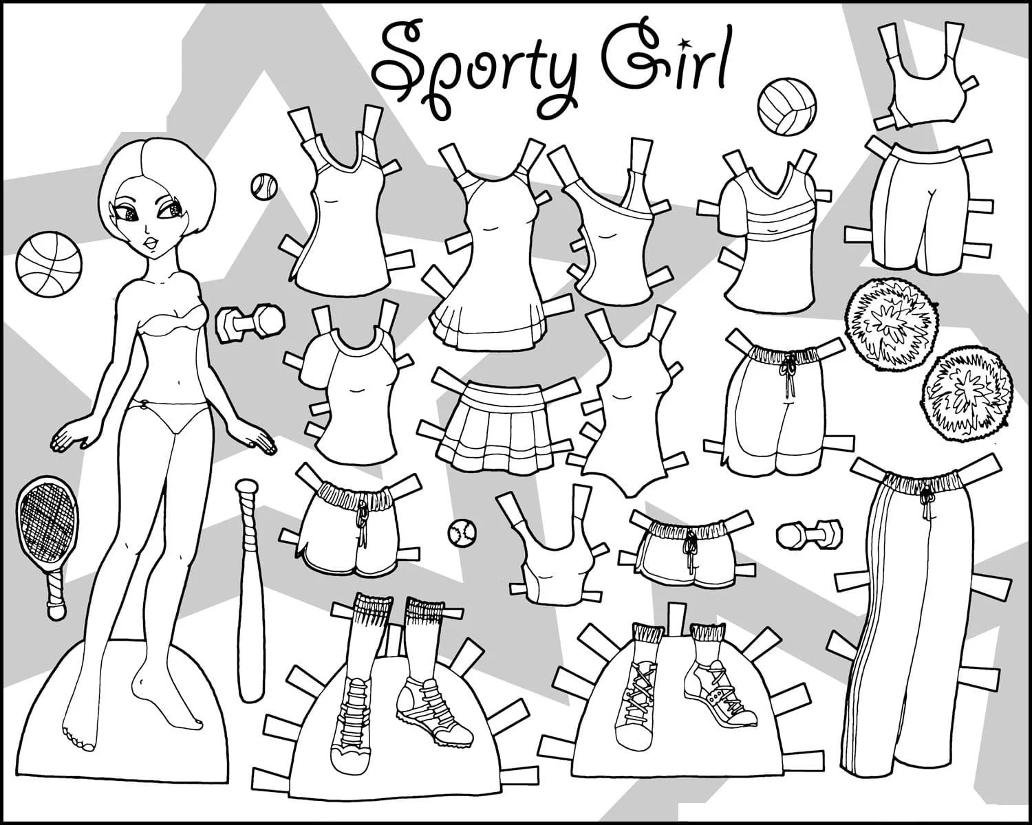 Paper Doll Coloring Pages 81