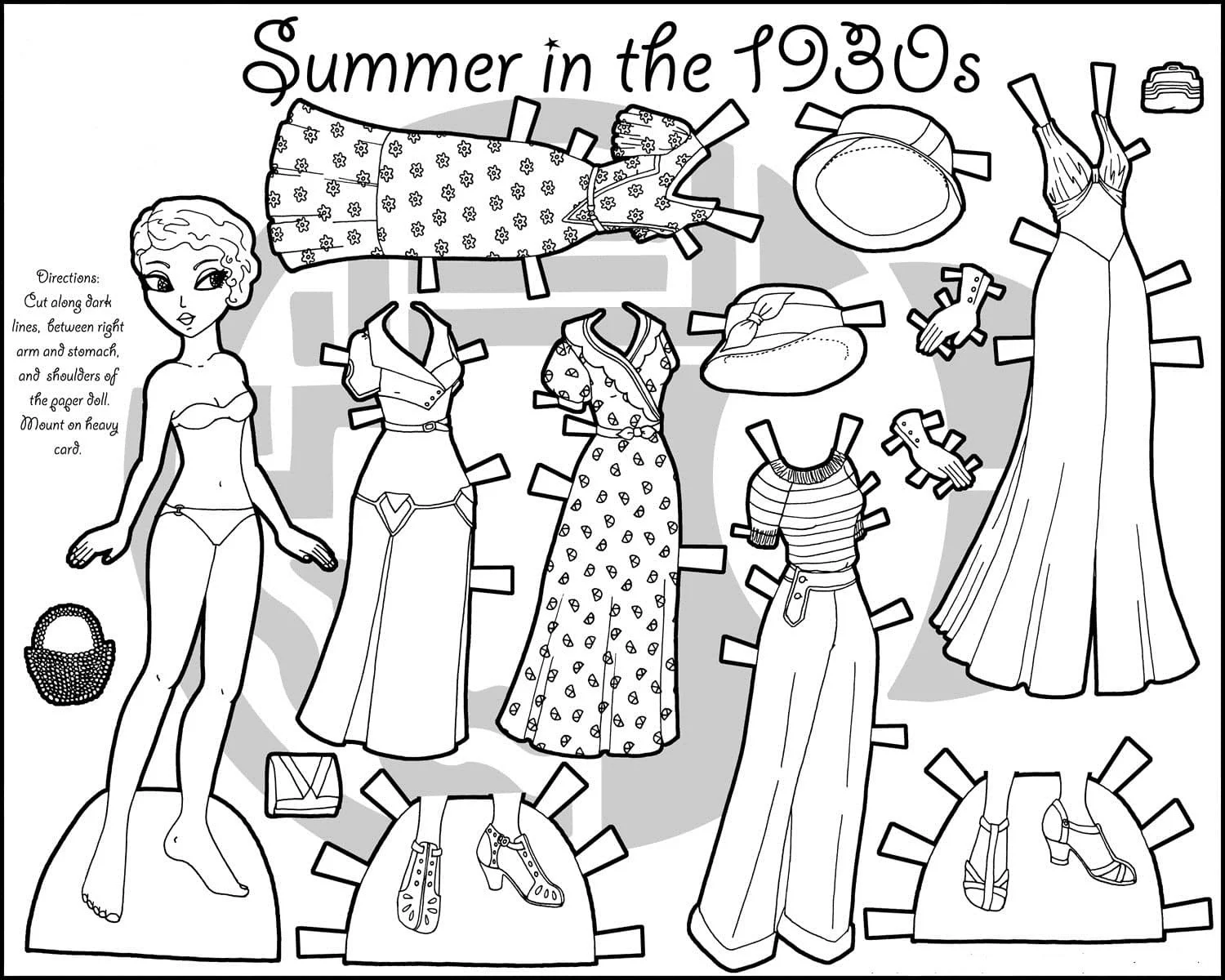 Paper Doll Coloring Pages 87