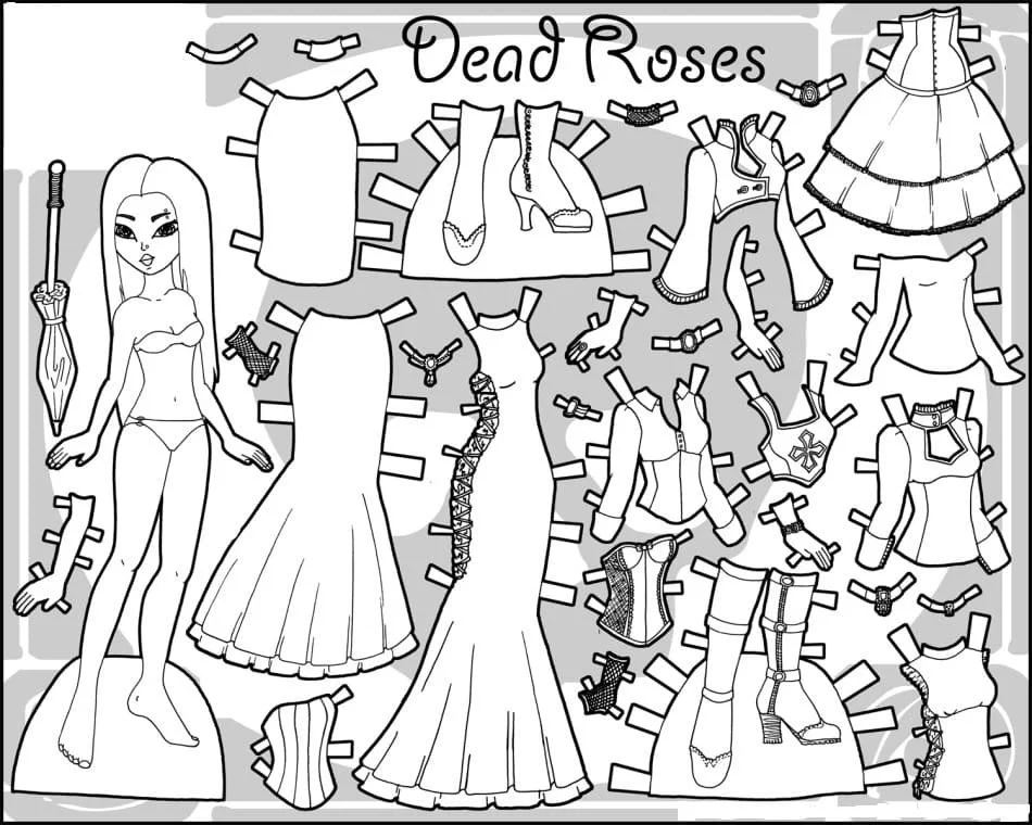 Paper Doll Coloring Pages 88