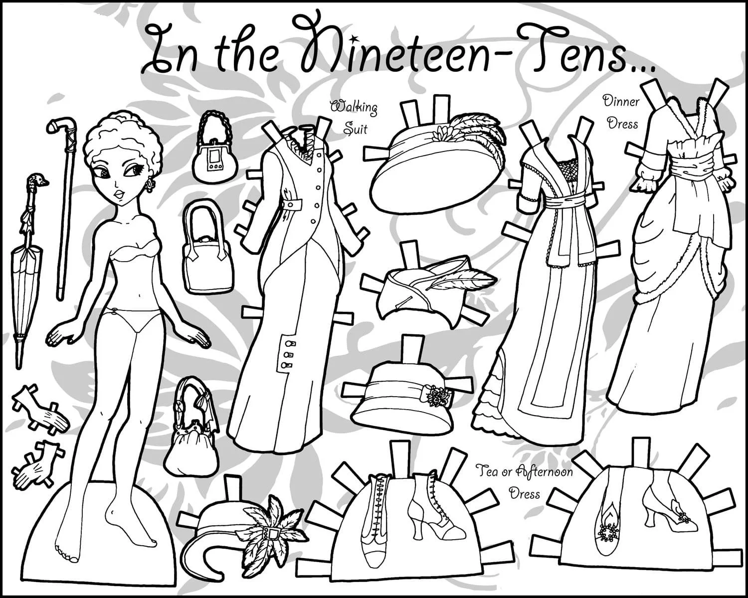 Paper Doll Coloring Pages 94