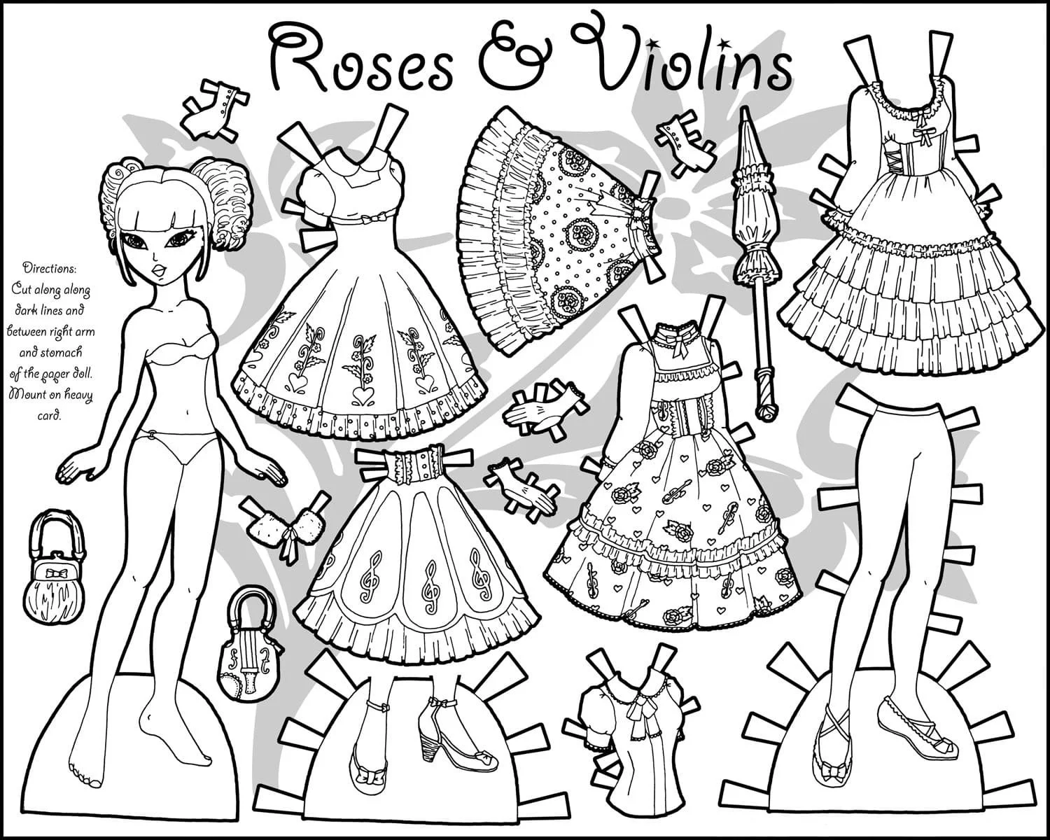 Paper Doll Coloring Pages 96