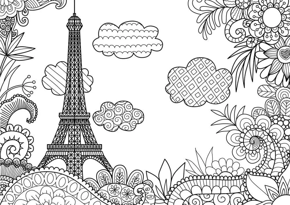 Paris Coloring Pages 10