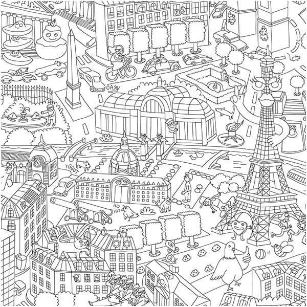 Desenhos de Paris Para Colorir 35