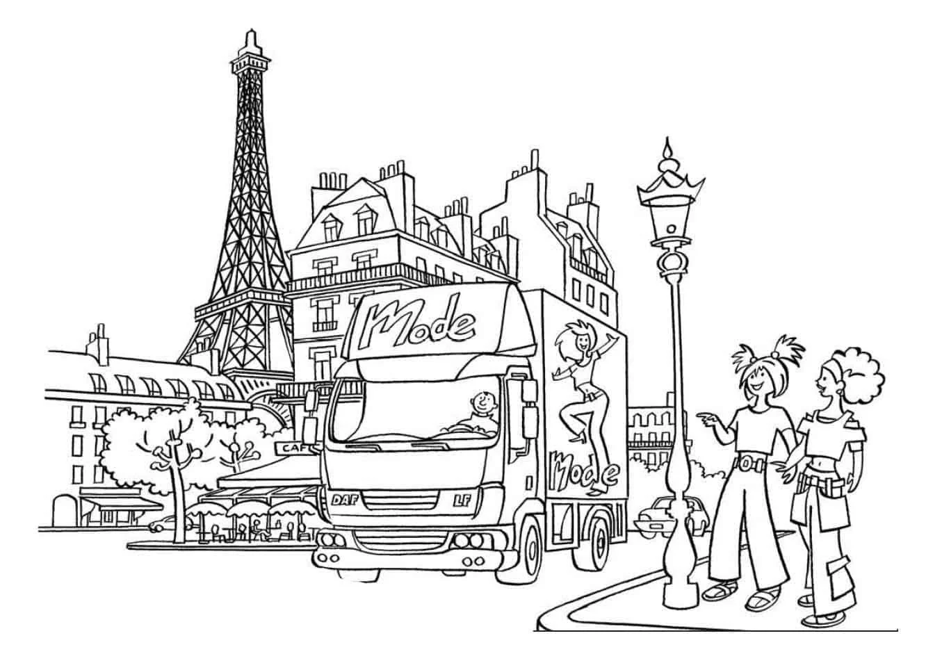 Desenhos de Paris Para Colorir 39