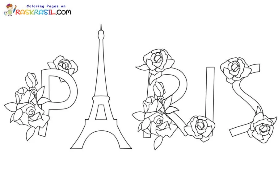 Desenhos de Paris Para Colorir 5