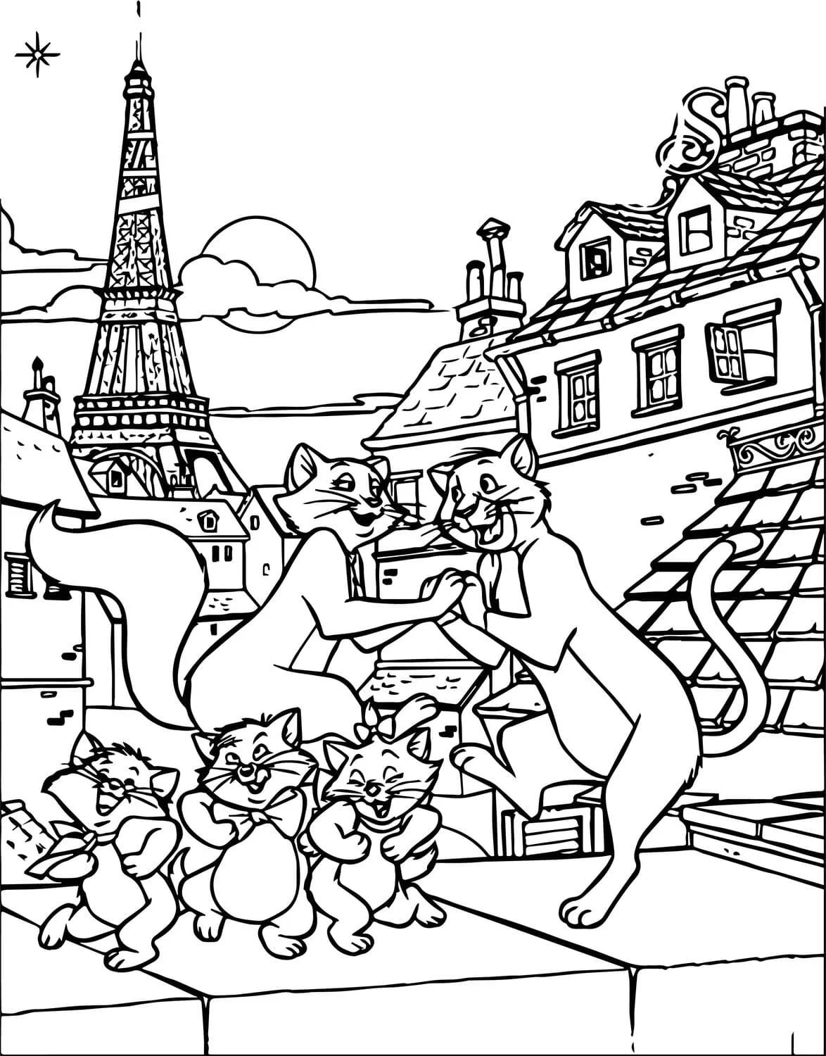 Desenhos de Paris Para Colorir 56