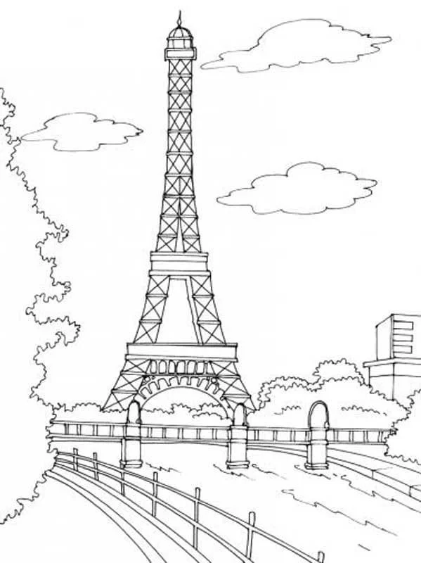 Desenhos de Paris Para Colorir 59