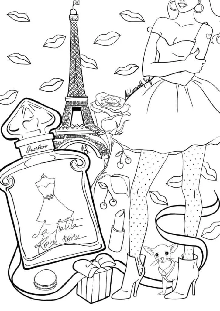 Desenhos de Paris Para Colorir 66