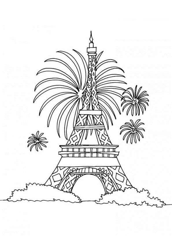 Desenhos de Paris Para Colorir 69