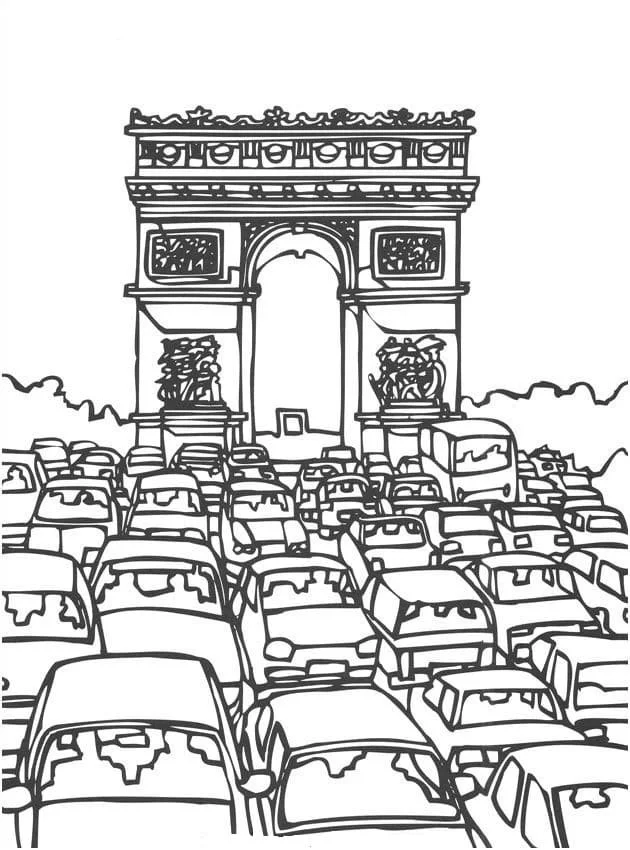 Desenhos de Paris Para Colorir 72