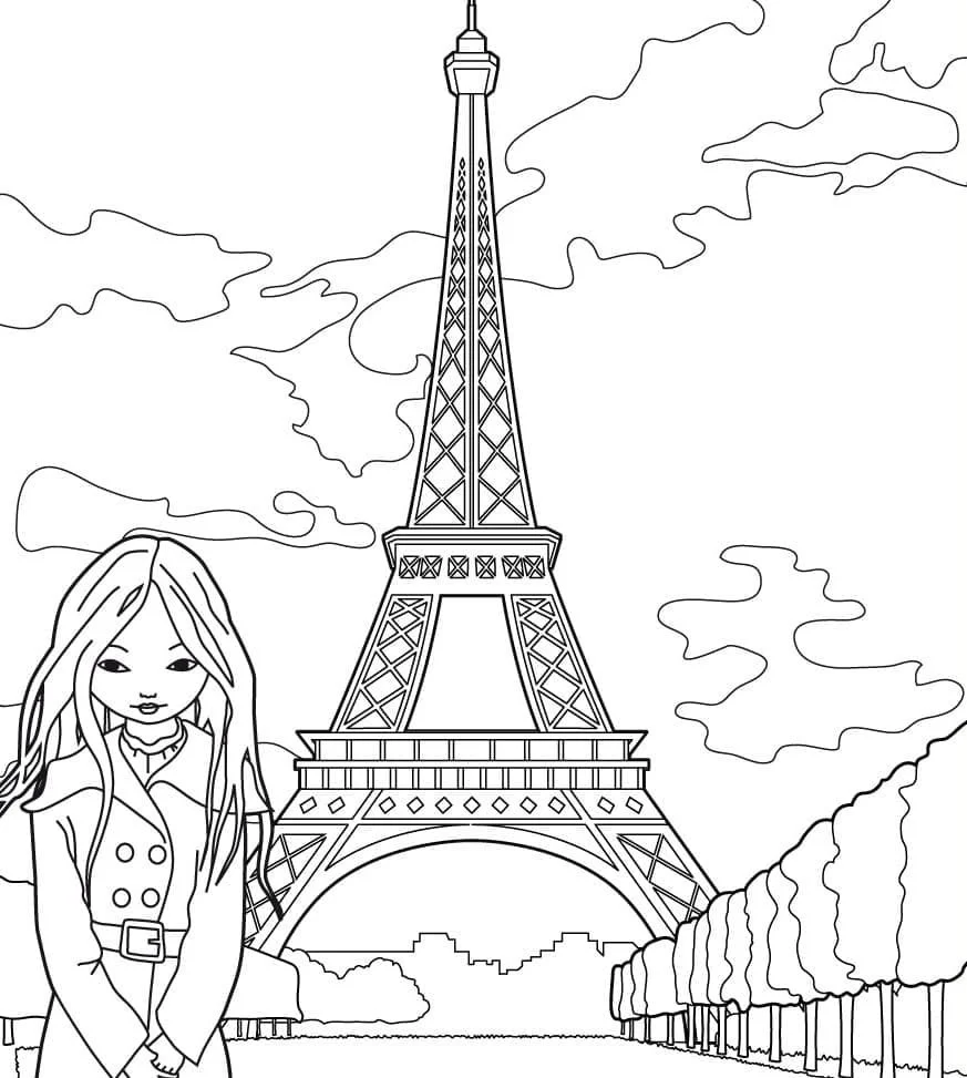 Desenhos de Paris Para Colorir 74