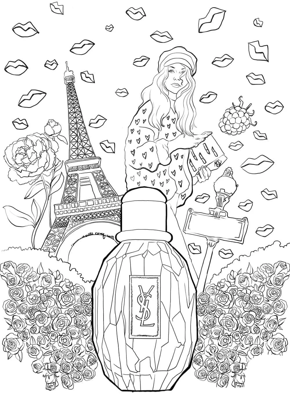 Desenhos de Paris Para Colorir 85