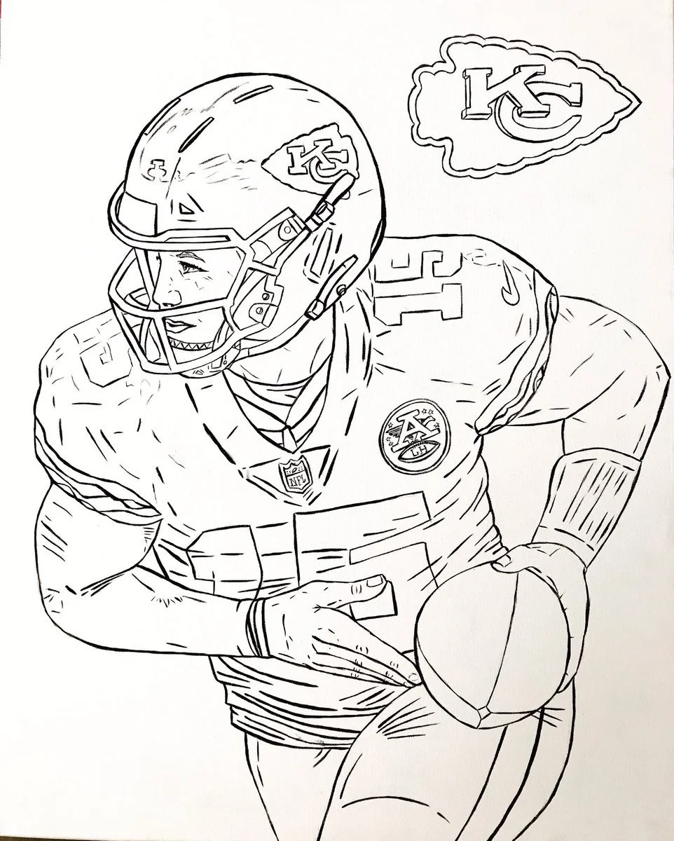 Patrick Mahomes Coloring Pages 10