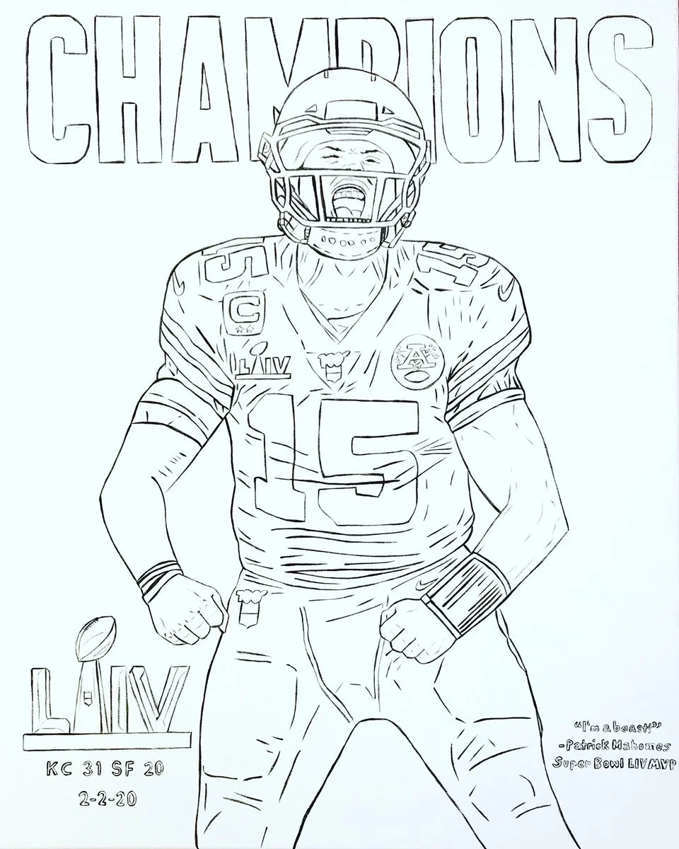 Patrick Mahomes Coloring Pages 15