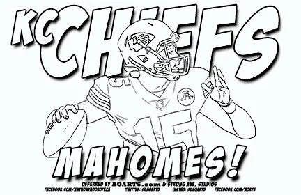 Desenhos de Patrick Mahomes Para Colorir 2