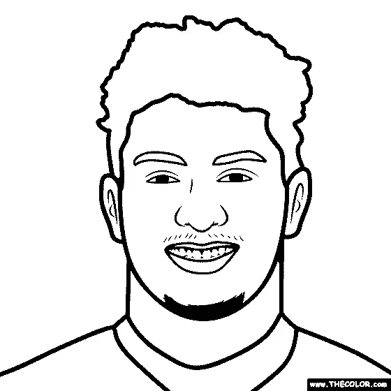 Desenhos de Patrick Mahomes Para Colorir 6