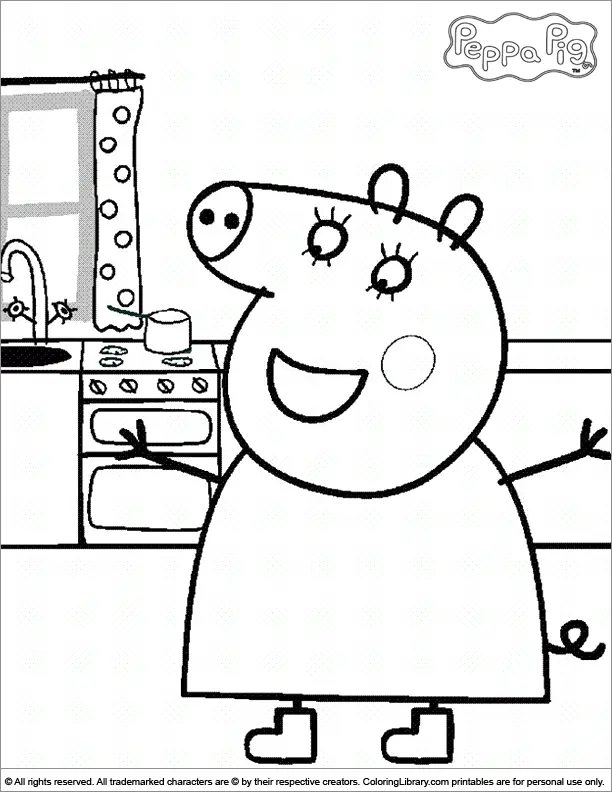 Desenhos de Peppa Pig Para Colorir 11