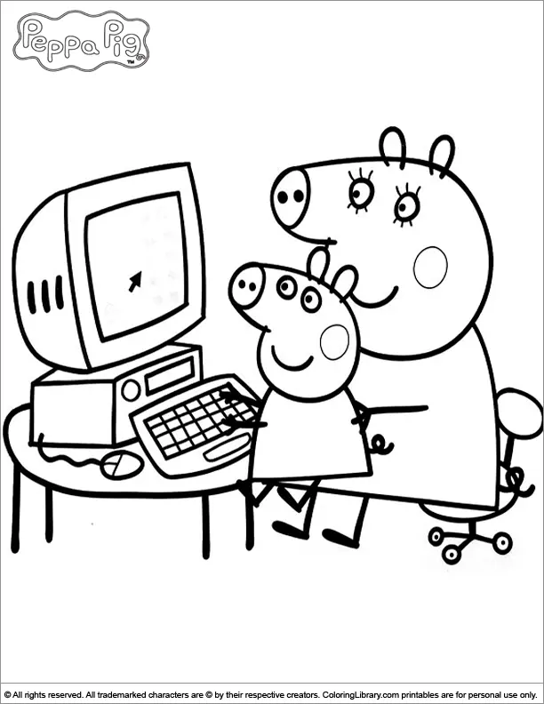 Desenhos de Peppa Pig Para Colorir 14