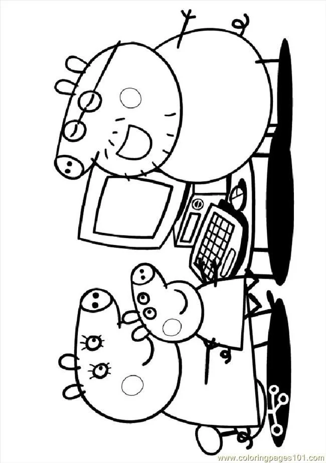 Desenhos de Peppa Pig Para Colorir 35