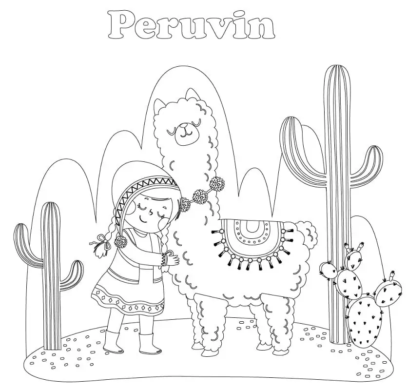 Peru Para Colorir 24