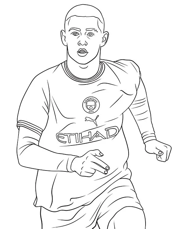 Phil Foden Para Colorir 1