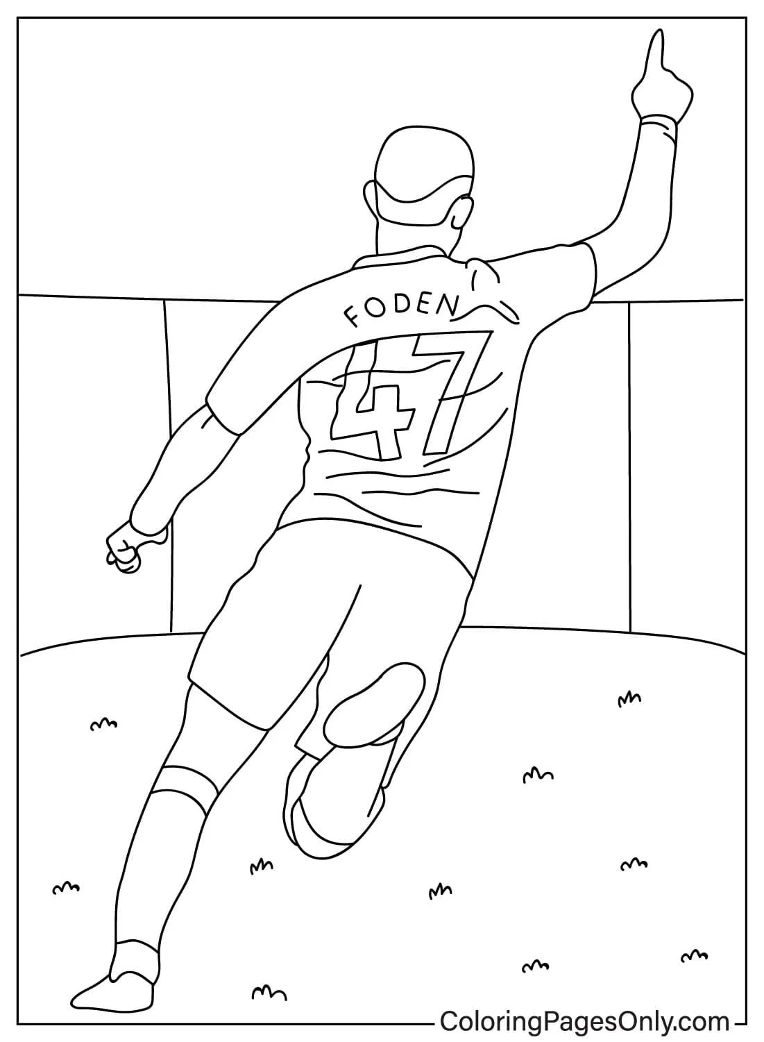 Phil Foden Para Colorir 4