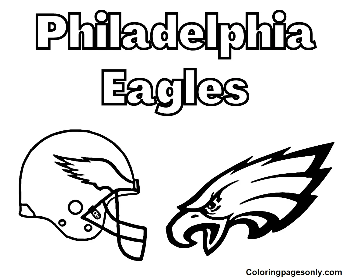 Desenhos de Philadelphia Eagles Para Colorir