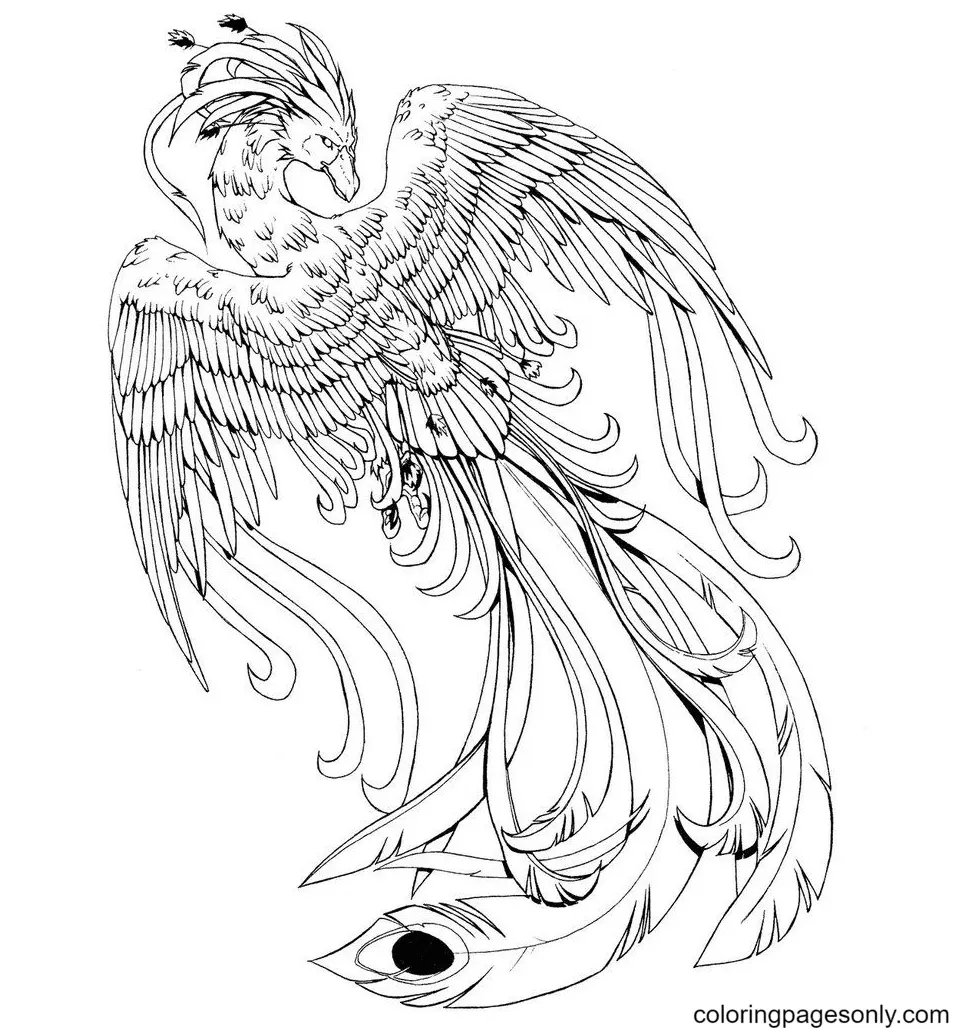 Phoenix Coloring Pages 1