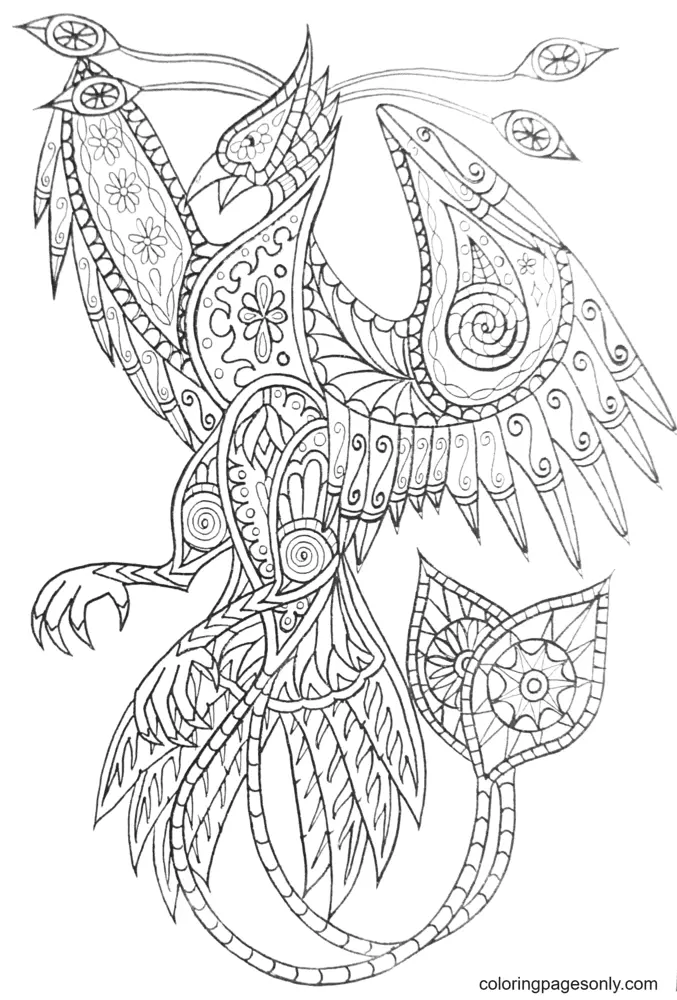 Fenix Para Colorear 20