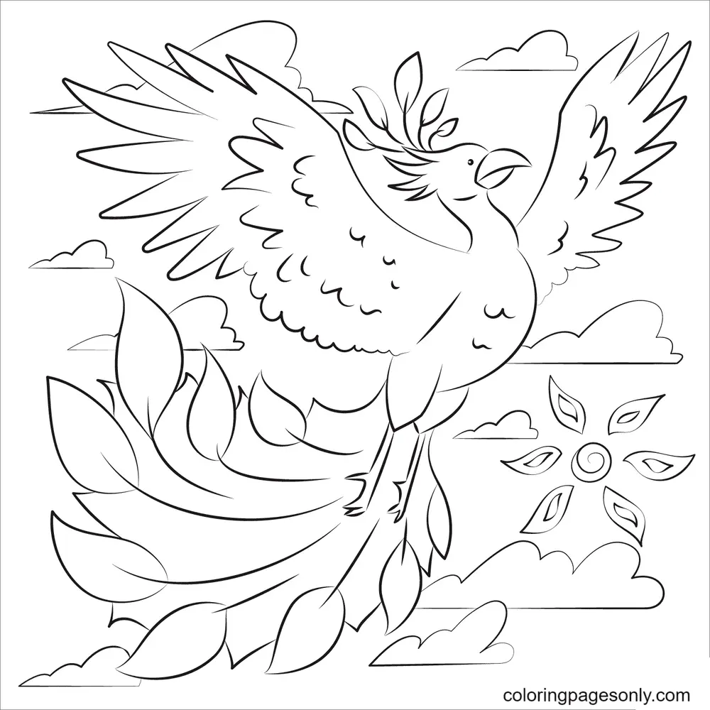 Phoenix Coloring Pages 27