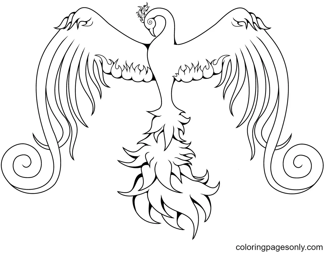 Phoenix Coloring Pages 9