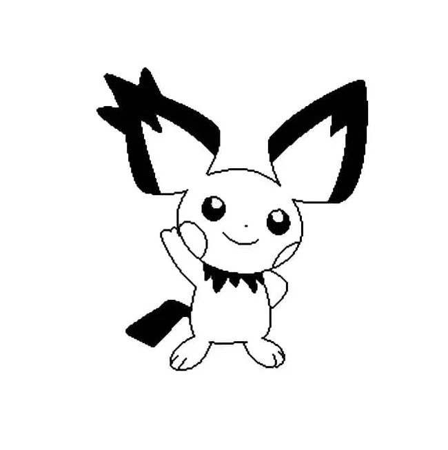 Pichu Para Colorear