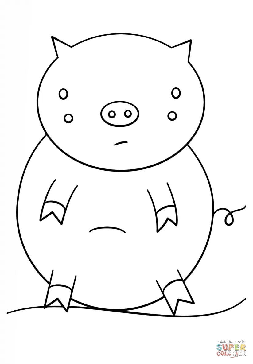 Pig Coloring Pages 41