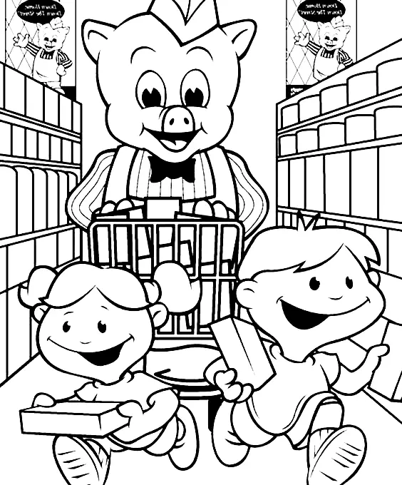 Piggly Wiggly Para Colorear 20