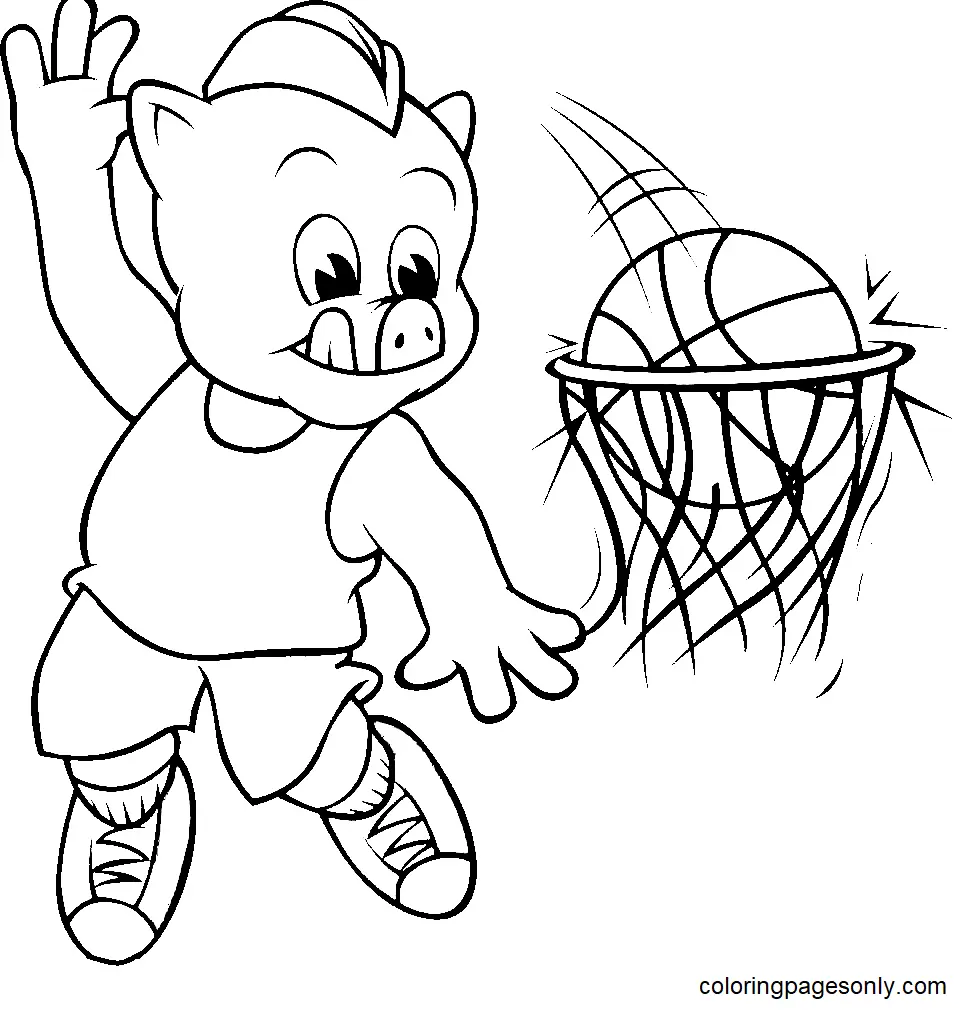 Piggly Wiggly Para Colorear 4