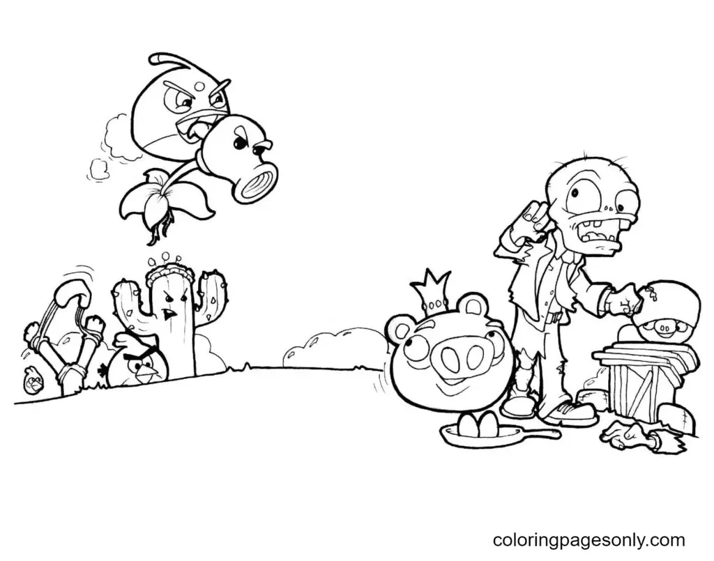 Plantas Vs Zombies Para Colorear 104